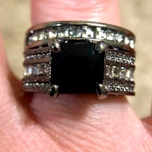 Black CZ Ring Set